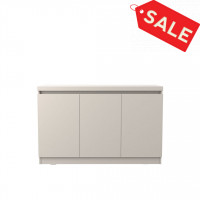 Manhattan Comfort 1010353 Viennese 46.81 Buffet Stand with 5 Compartment Shelves in Off White